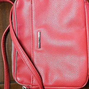 Red Roots Leather Purse